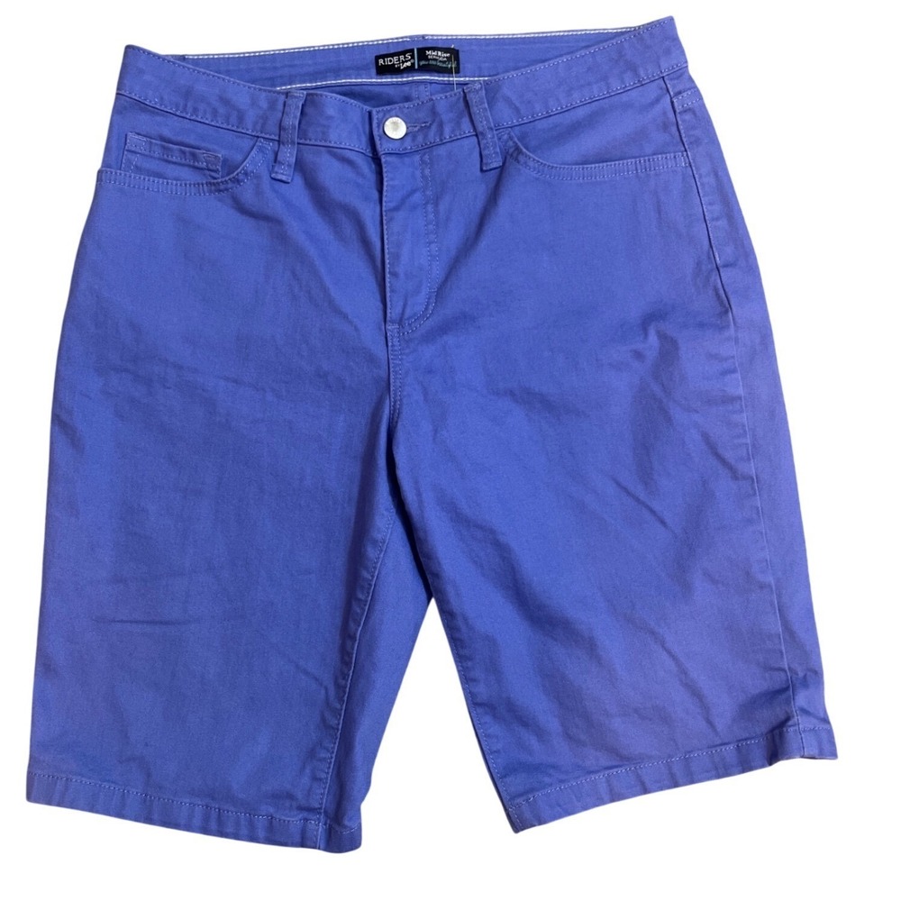 Riders by Lee Womens Mid Rise Bermuda Shorts Purple Size 10M Pristine